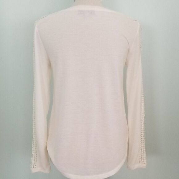 Ann Taylor Loft Crocheted long sleeve Top, SP - Picture 2 of 8